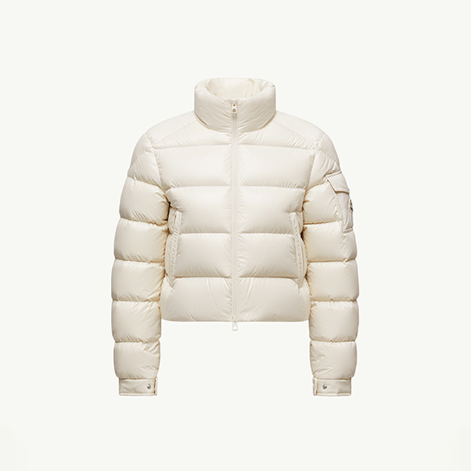 moncler petra stand collar cropped down jacket